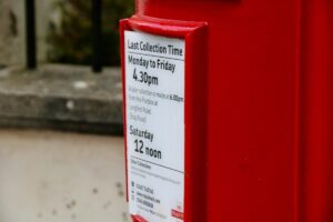 Canada Mailbox Filled with Letters Using Discount Flag Stamps 2026